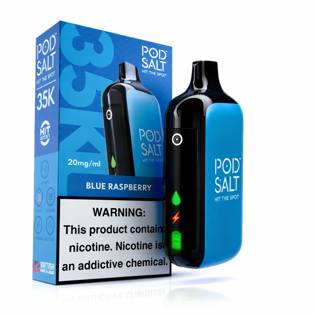 Pod Salt Hit The Spot 35000 Puffs Disposable Vape – Rechargeable LED Screen 35K Puff Device