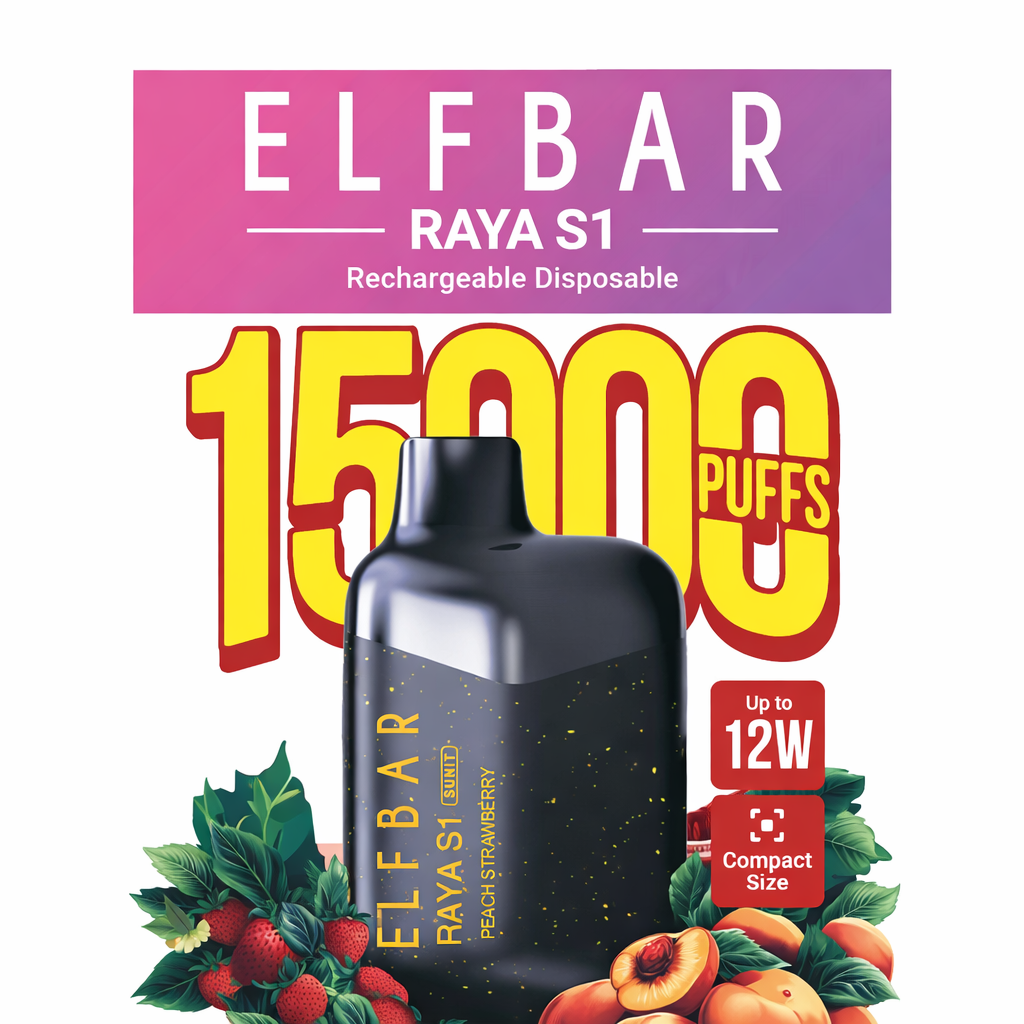 Elfbar Raya S1 15000 Puffs Disposable Vape Rechargeable Long-Lasting VapeX Elfbar Raya S1 15000 Puffs Disposable Vape Rechargeable Long-Lasting VapeX