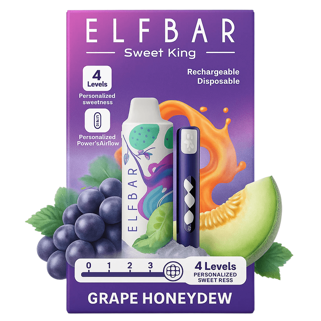 Elfbar Sweet King 30K Vape 30000 Puffs Rechargeable Disposable with Adjustable Sweetness VapeX Elfbar Sweet King 30K Vape 30000 Puffs Rechargeable Disposable with Adjustable Sweetness VapeX