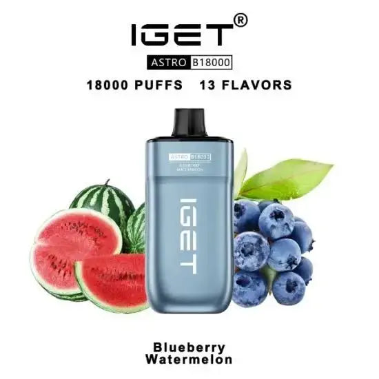 IGET ASTRO 18000 Puffs | 50mg Nic Disposable | Type C Rechargeable | Dual Mesh Coil