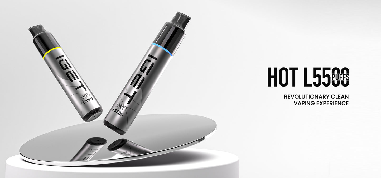 IGET HOT 5500 Puffs | 50mg Nic Disposable | Slim and Sleek Pen Style Design
