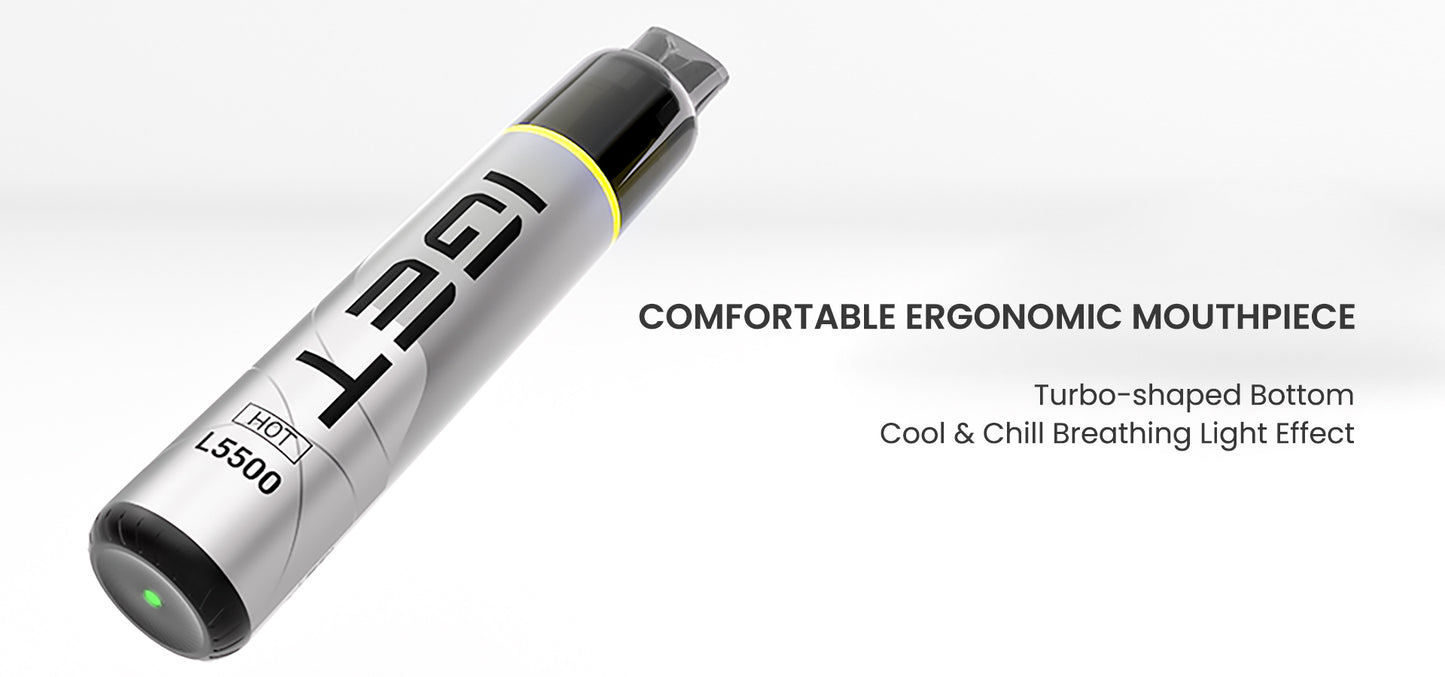 IGET HOT 5500 Puffs | 50mg Nic Disposable | Slim and Sleek Pen Style Design