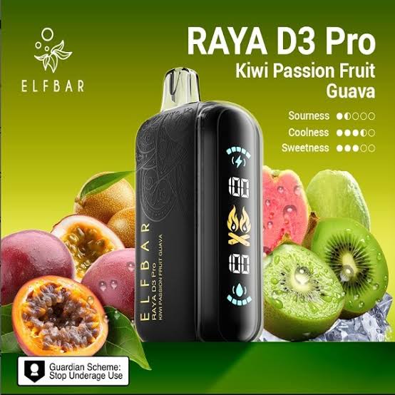 Elfbar Raya D3 Pro 30000 Puffs | 50mg Nic | Triple Mesh Coil | Digital Display