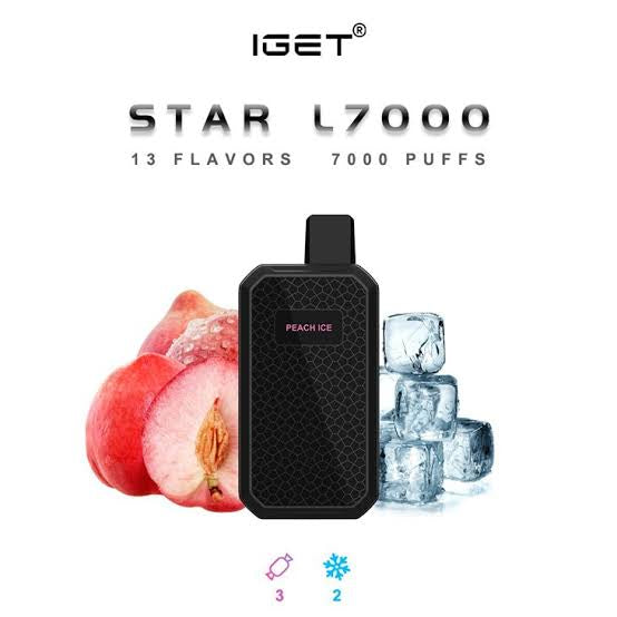 IGET Star 7000 Puffs | Disposable | 50MG Nic | Type C Rechargeable