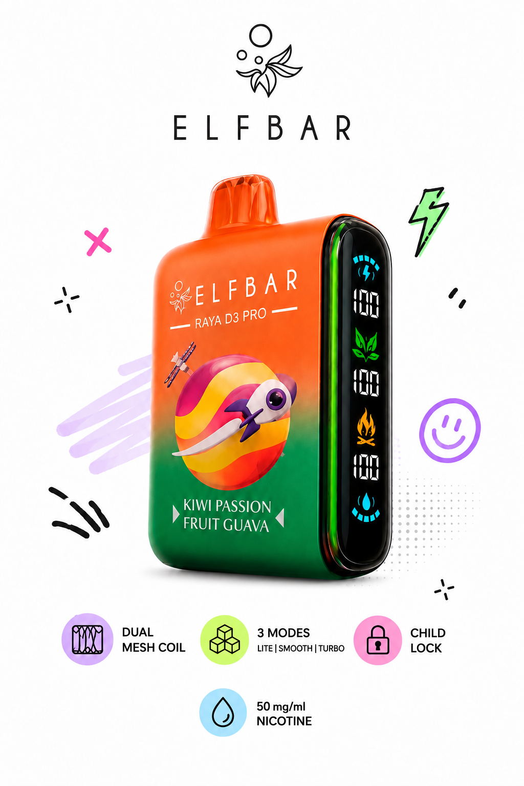 New Elfbar Raya D3 Pro 25000 puffs