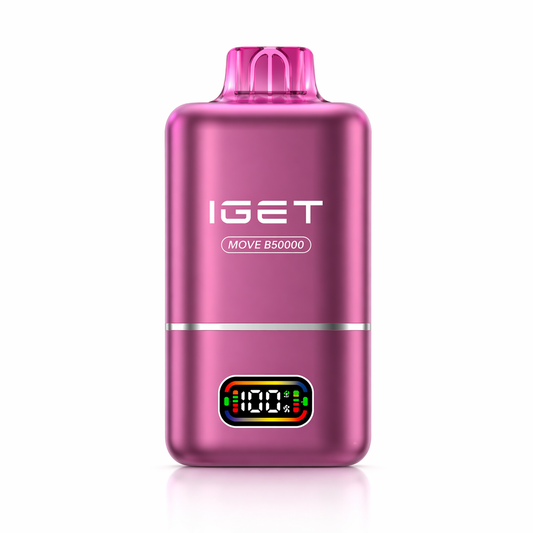 IGET Move B50000 Disposable Vape – 50,000 Puffs Rechargeable Dual Flavour Vape with Smart Display, Dual Mesh Coil & Type-C Charging