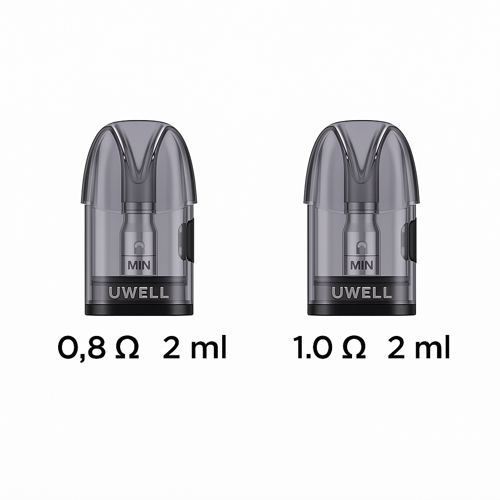 Uwell Caliburn A3 Replacement Pods – 0.8 Ohm & 1.0 Ohm - Pack of 4