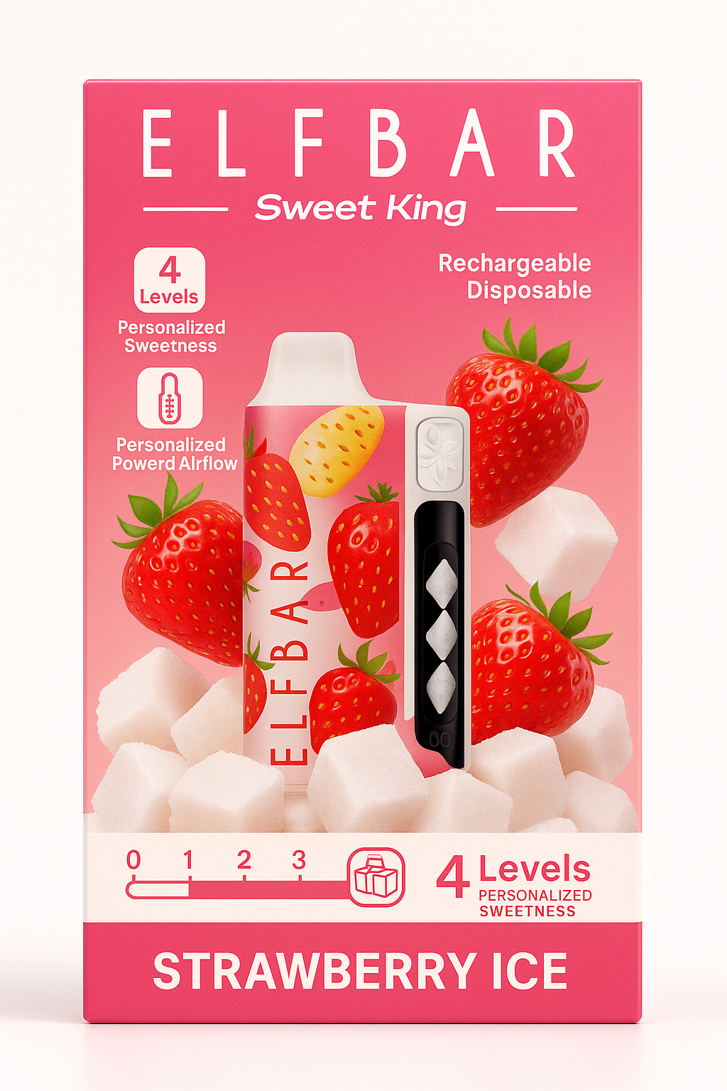 Elfbar Sweetking 30000 Puffs | 50mg Nic Disposable | Adjustable Sweetness | Triple Mesh Coil