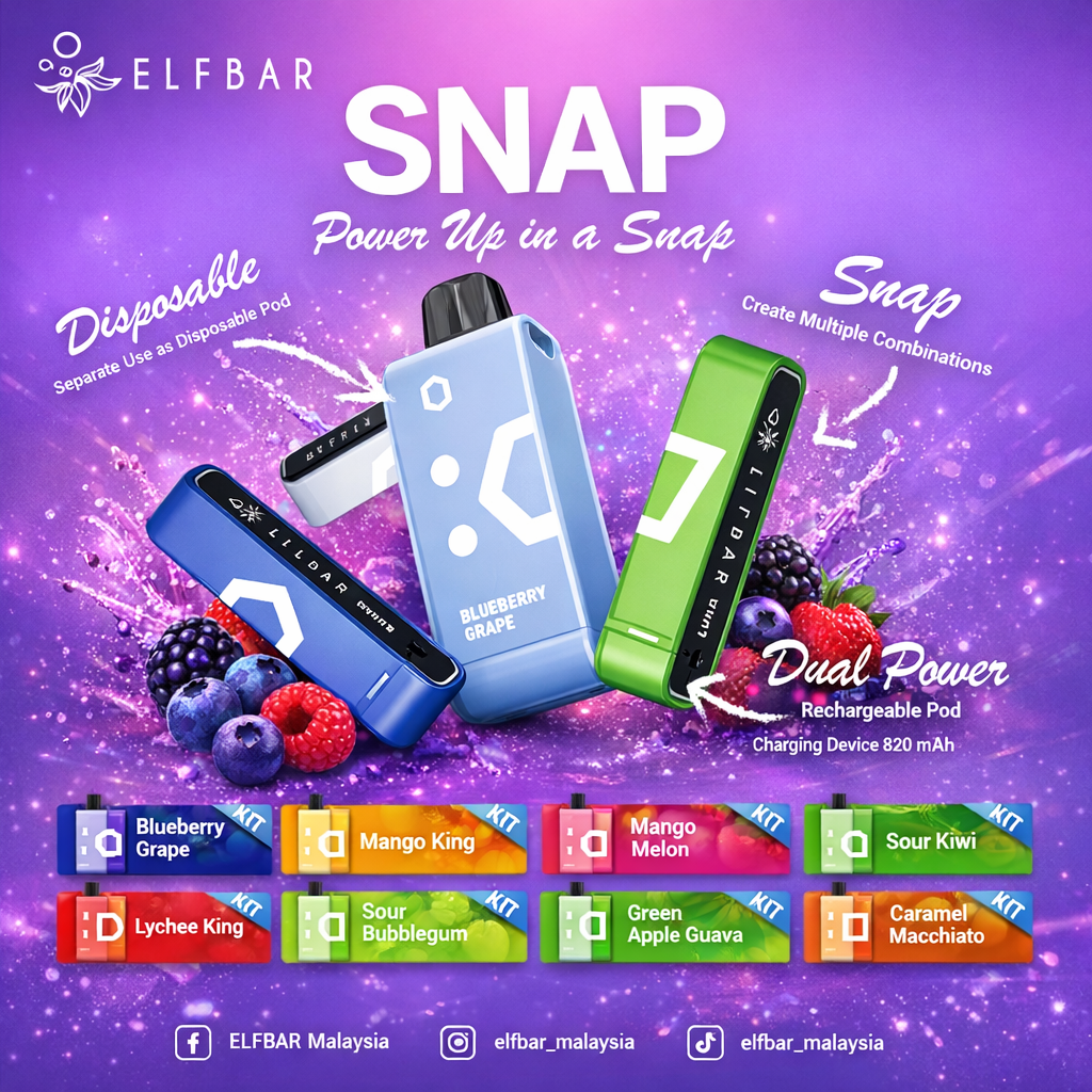 Elfbar SnapSmart 14K Disposable Pod Vape 14,000 Puffs Rechargeable V VapeX Elfbar SnapSmart 14K Disposable Pod Vape 14,000 Puffs Rechargeable V VapeX