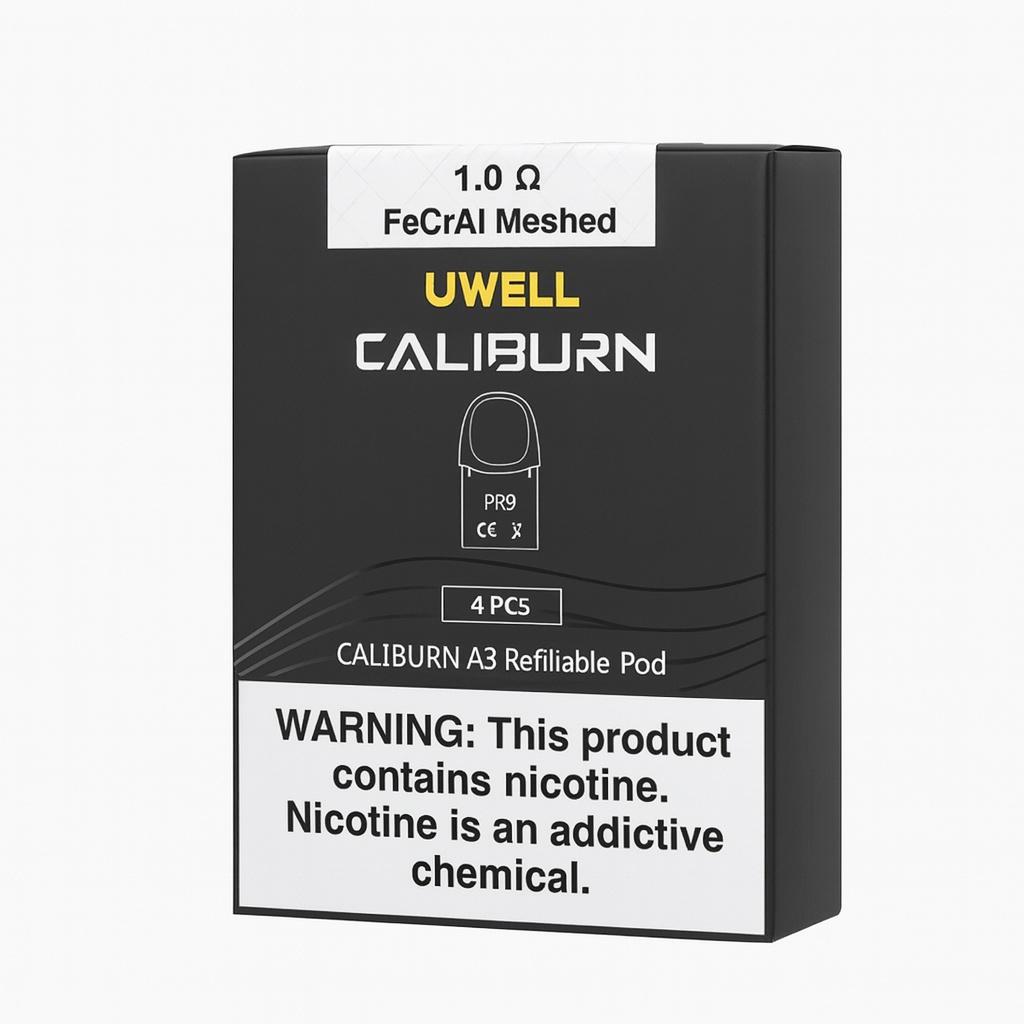 Uwell Caliburn A3 Replacement Pods – 0.8 Ohm & 1.0 Ohm - Pack of 4