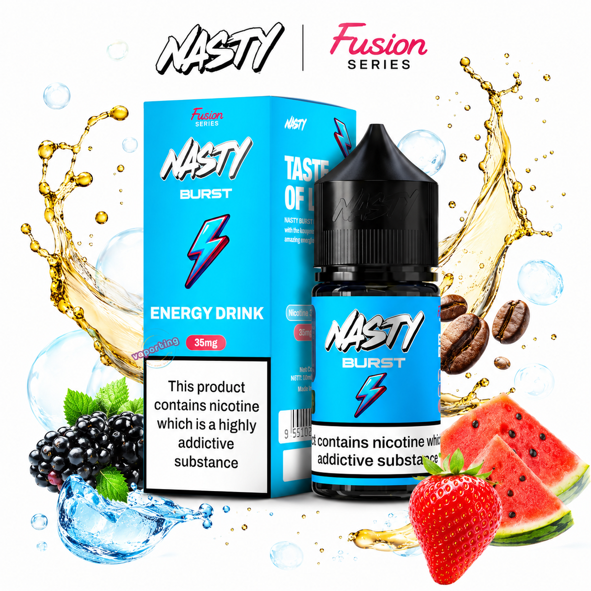 Nasty Burst Fusion Series 35/50 MG Nic Salt E-Liquid – 30ml