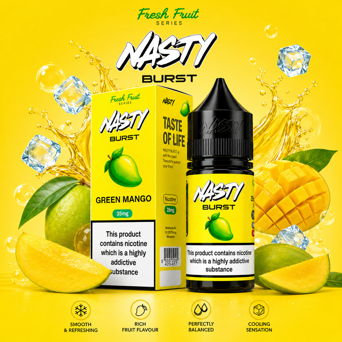 Nasty Burst Fresh Fruit Series 35 - 50 MG Nic Salt E-Liquid – 30ml