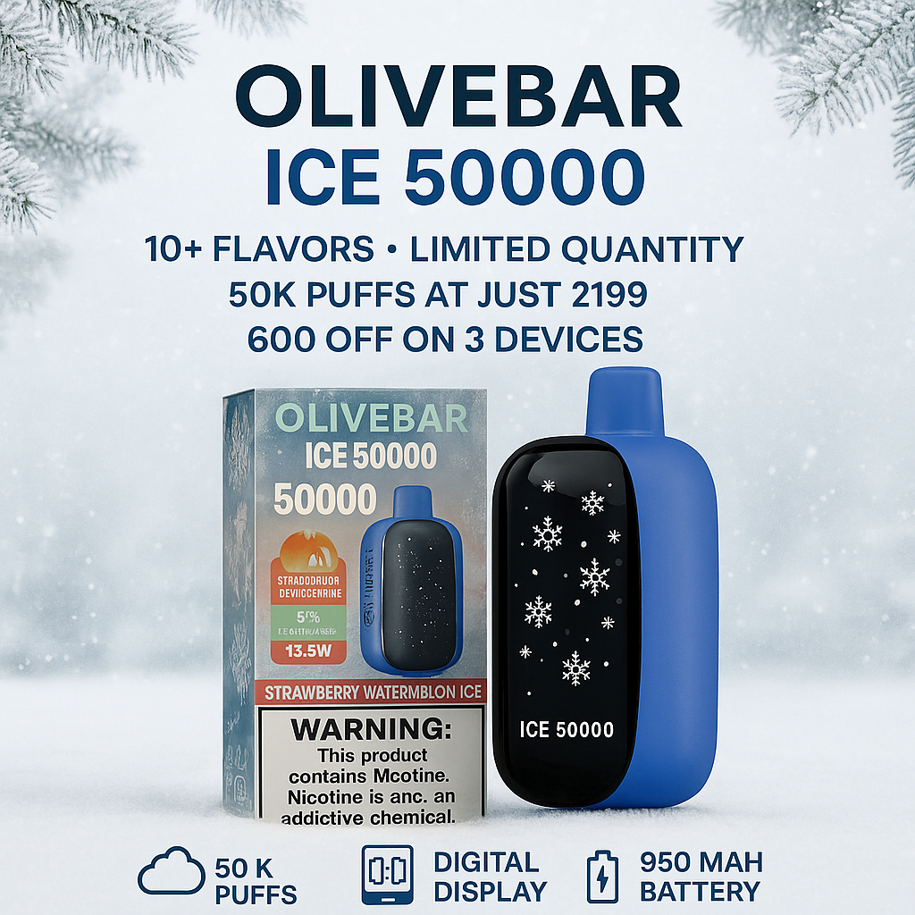 Olivebar Ice Burst 50,000 Puffs Disposable Vape VapeX Olivebar Ice Burst 50,000 Puffs Disposable Vape VapeX