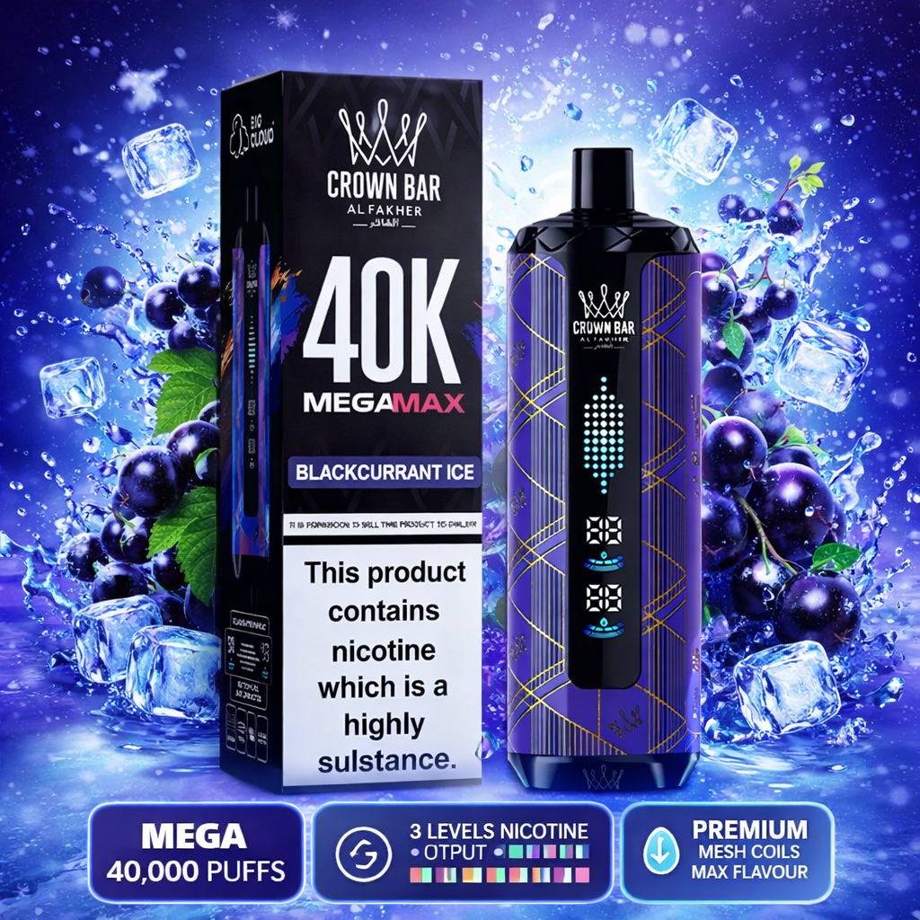 Al Fakher Crown Bar MegaMax 40K V2.0 Disposable Vape 40,000 Puffs Re VapeX Al Fakher Crown Bar MegaMax 40K V2.0 Disposable Vape 40,000 Puffs Re VapeX