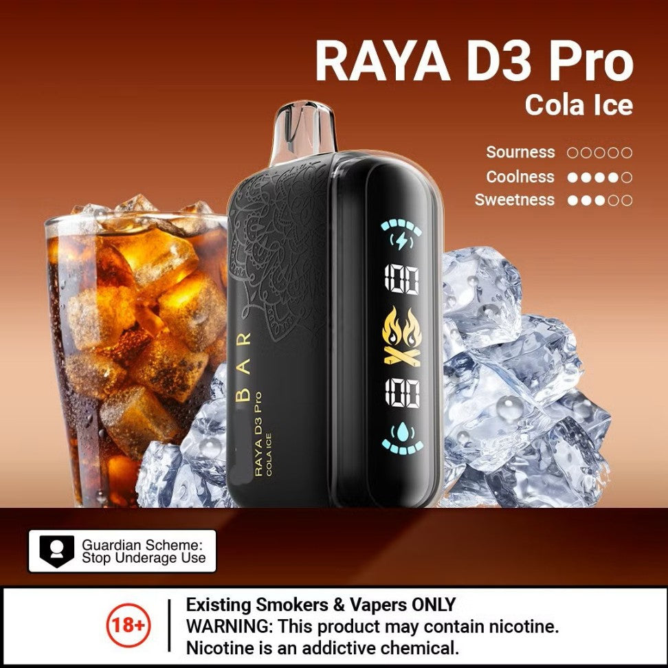 Elfbar Raya D3 Pro 30000 Puffs | 50mg Nic | Triple Mesh Coil | Digital Display