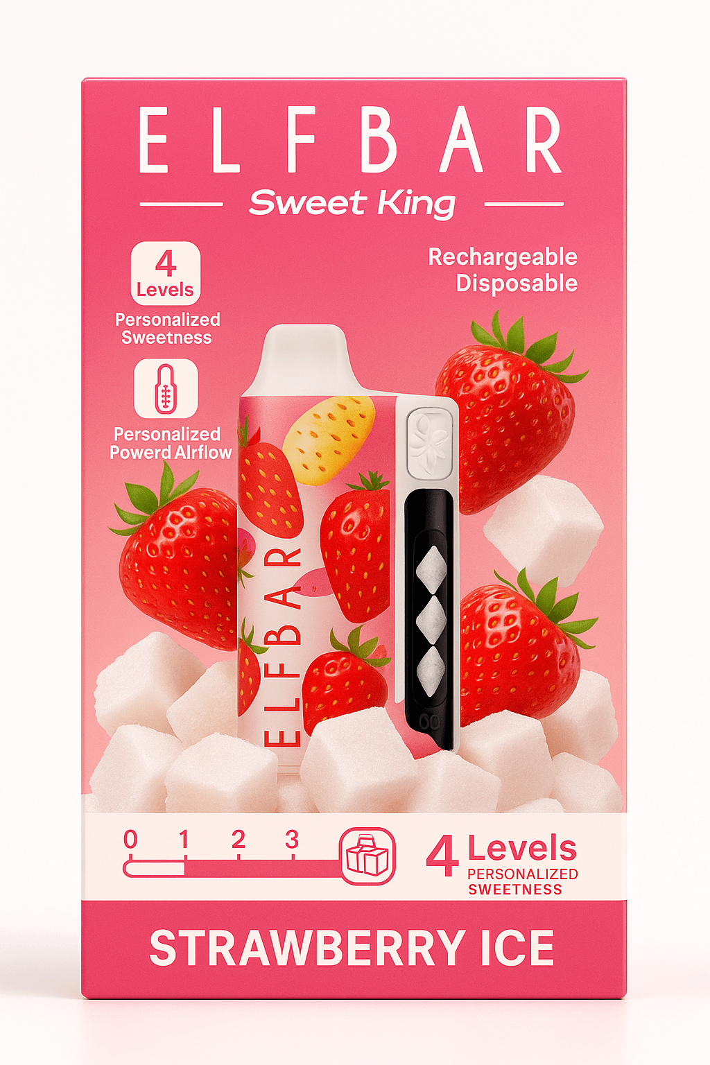 Elfbar Sweet King 30K Vape 30000 Puffs Rechargeable Disposable with Adjustable Sweetness VapeX Elfbar Sweet King 30K Vape 30000 Puffs Rechargeable Disposable with Adjustable Sweetness VapeX