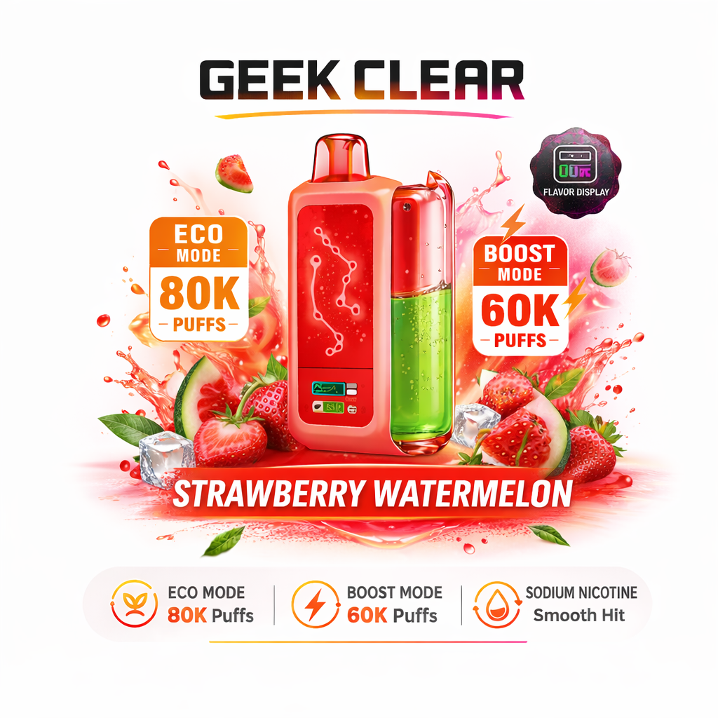 Olivebar Geek Clear 80000 Puffs Smart Display Disposable Vape Rechar VapeX Olivebar Geek Clear 80000 Puffs Smart Display Disposable Vape Rechar VapeX